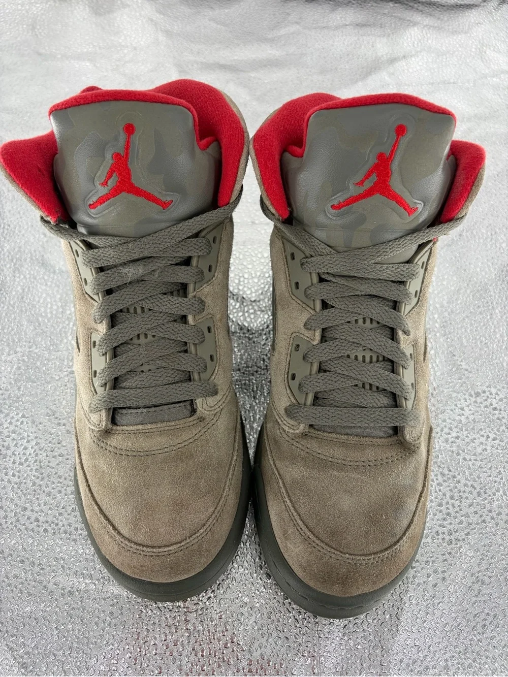Air Jordan 5 Camo Gray Red